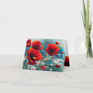 Mohnerinnerung - für immer dankbar karte