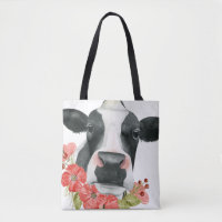 Mohnfarm - Kuh mit Blume