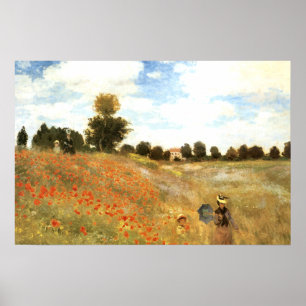 Mohnfeld bei Argenteuil, Monet Poster