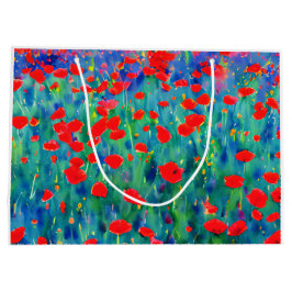 Mohnfeld-Geschenktasche Große Geschenktüte