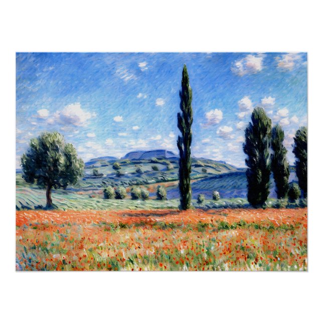 Mohnfeld, Giverny Poster (Vorderseite)