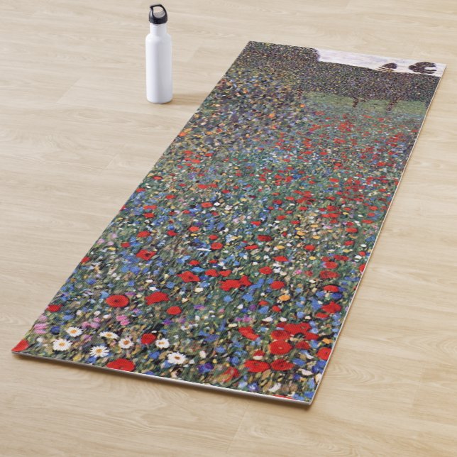 Mohnfeld, Gustav Klimt Yogamatte (Beispiel)