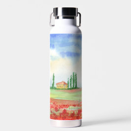 Mohnfeld in der Toskana Trinkflasche