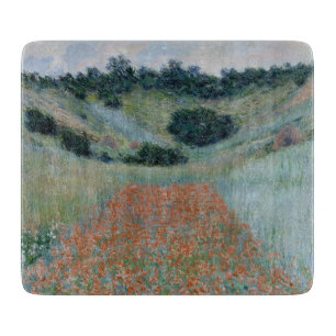 Mohnfeld in einem Heiligen bei Giverny (von Monet) Schneidebrett