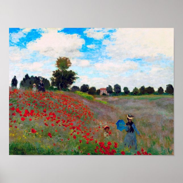Mohnfeld, Monet Poster (Vorne)