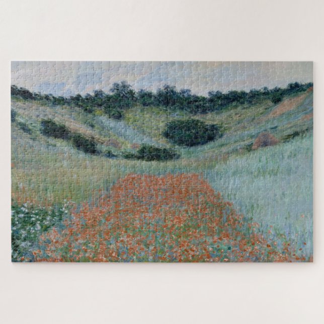 Mohnfeld nahe Giverny von Claude Monet Puzzle (Horizontal)