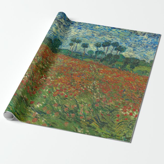 Mohnfeld - Vincent van Gogh Geschenkpapier (Ungerollt)