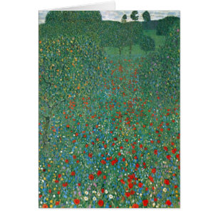 Mohnfeld von Gustav Klimt, Vintage Art Nouveau