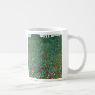 Mohnfeld von Gustav Klimt, Vintage Art Nouveau Kaffeetasse