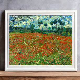 Mohnfeld von Vincent Van Gogh Fotodruck