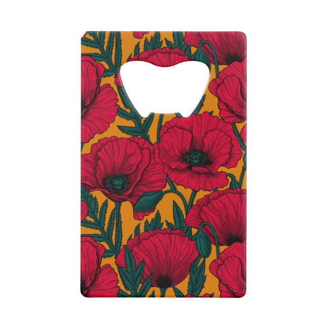 Mohngarten Geldbeutel Flaschenöffner (Vorderseite)