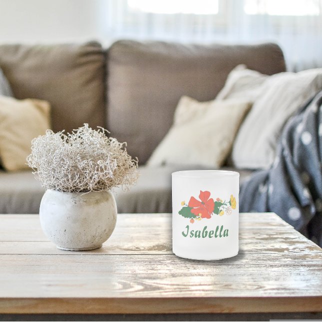 Mohngrüne Blätter Gelbe Wildblumen Mattglastasse (Von Creator hochgeladen)