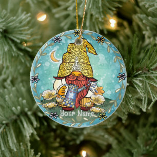 Mohnknochen Keramik Ornament