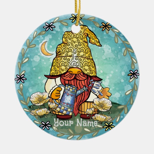 Mohnknochen Keramik Ornament (Vorne)