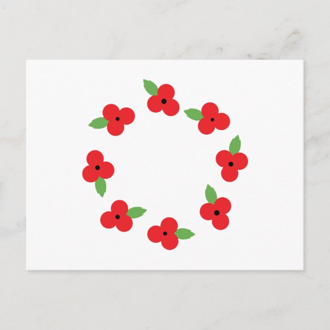 Mohnkranz Postkarte (Vorderseite)