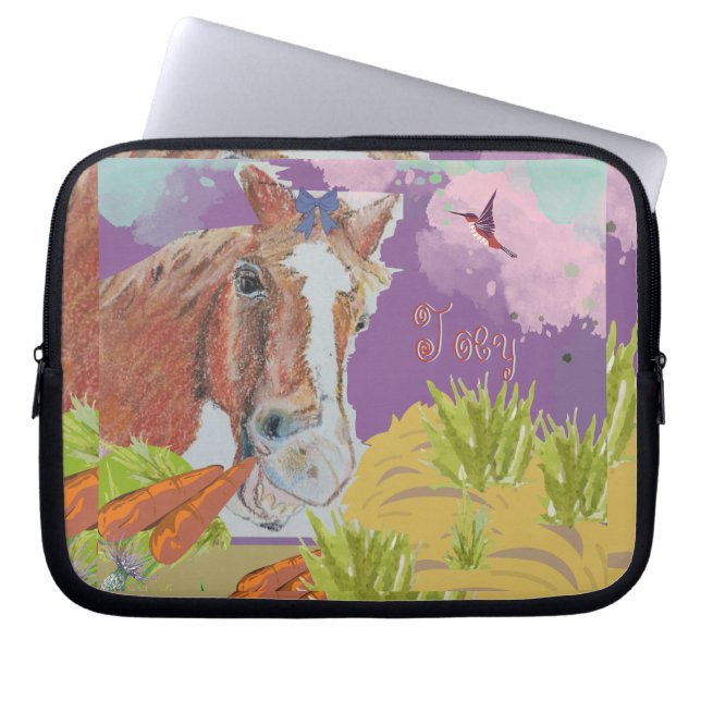 Mohnlächeln Laptopschutzhülle (Vorderseite)