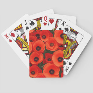 Mohnmuster der Blume Spielkarten