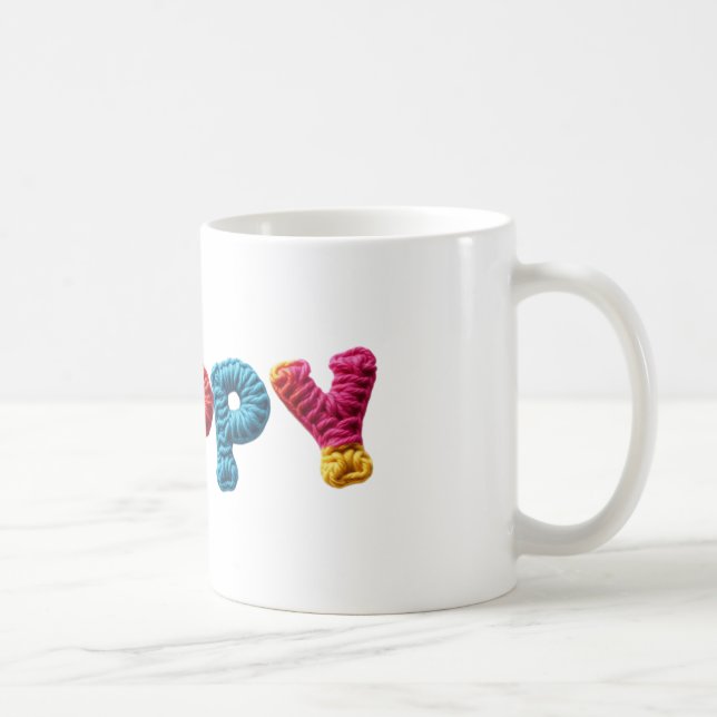 Mohnname im dynamischen Häkelmuster Kaffeetasse (Rechts)