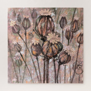 Mohnsamen - Frühjahr - Original Art Malerei Puzzle