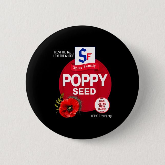 Mohnsamen Halloween Gewürz Kostüm Gruppen-Matching Button (Vorderseite)