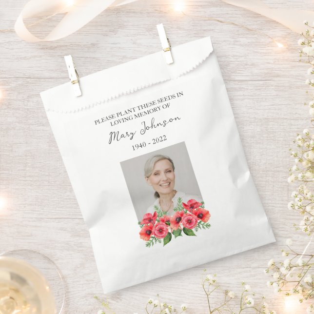 Mohnsamenpackungs-Gedenk-Beerdigungs-Beutel Geschenktütchen (Ausgeschnitten)