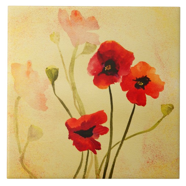 Mohnschattierungen und mehr fliese (Vorderseite)