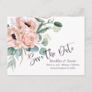 Mohnstrahlung Save the Date Postkarte