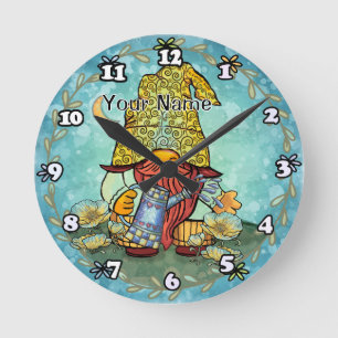 Mohnzwerg runde wanduhr