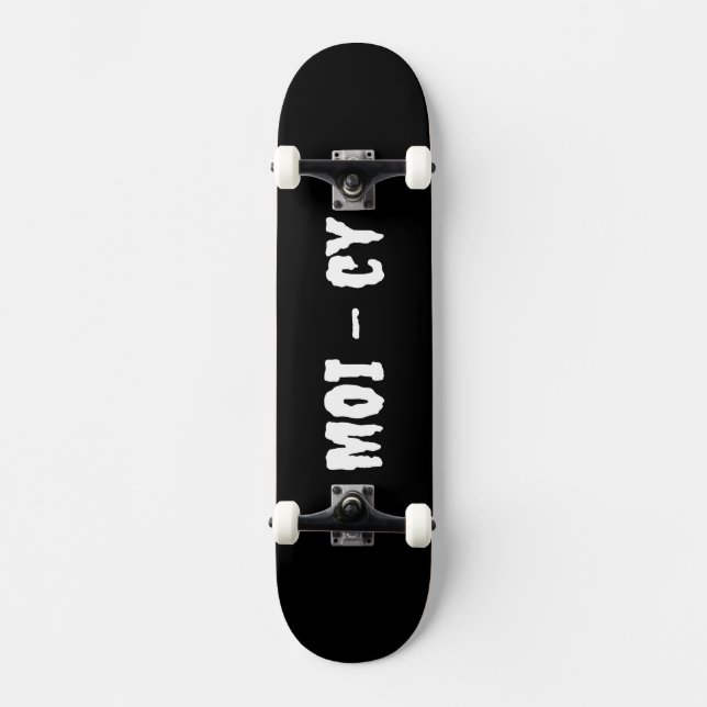 MOI - cy Komplettboard in schwarz Skateboard (Vorderseite)