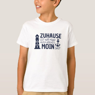 Moin at Zuhause North Sea Northern Lights Lighthou T-Shirt