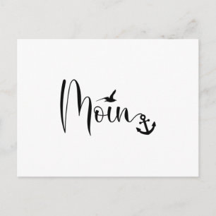 Moin Gull Anchor Niederdeutscher Dialekt Postkarte