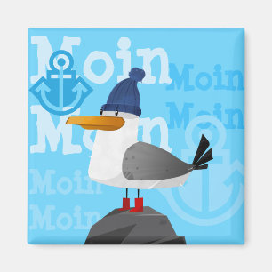 "Moin Moin" Möwe Magnet