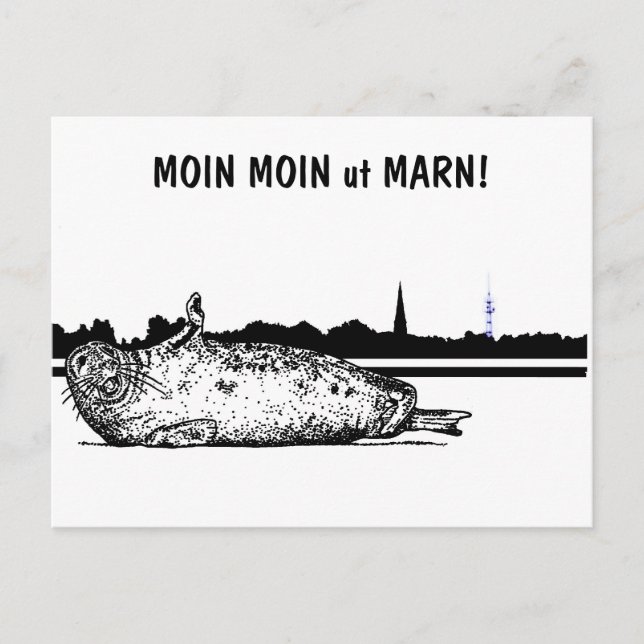 MOIN MOIN ut MARN! Postkarte (Vorderseite)