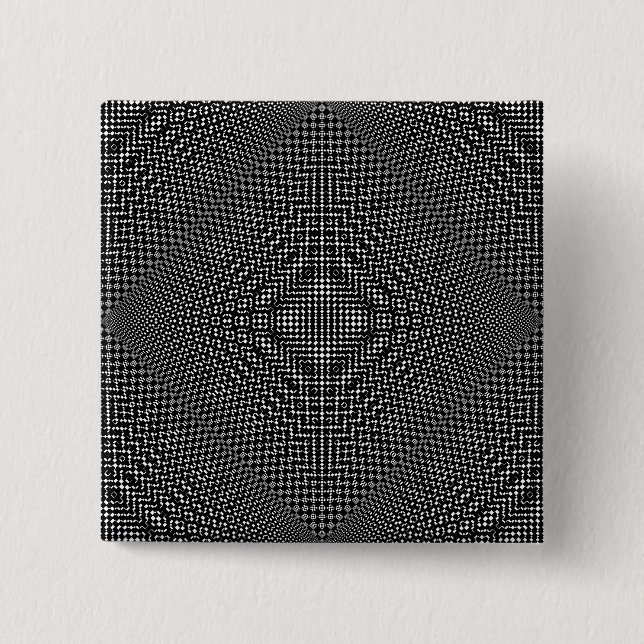 Moire Schachbretts von Kenneth Yoncich Button (Vorderseite)