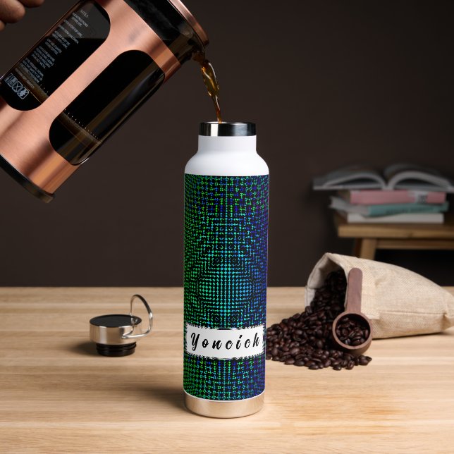 Moire Schachbretts von Kenneth Yoncich Trinkflasche (Kaffee)