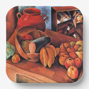 Moise Kisling, Stillleben mit Früchten, Pappteller
