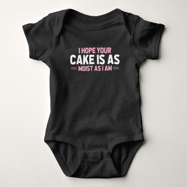 Moist Cake Adult Humor Dirty und Funny Baker Baby Strampler (Vorderseite)
