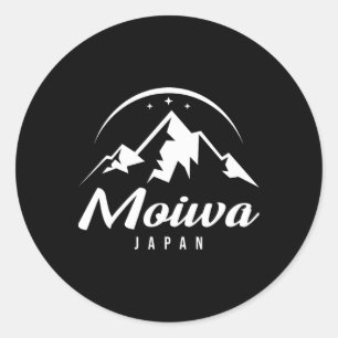 Moiwa Japan Ski Resort Skifahren Snowboarden Runder Aufkleber