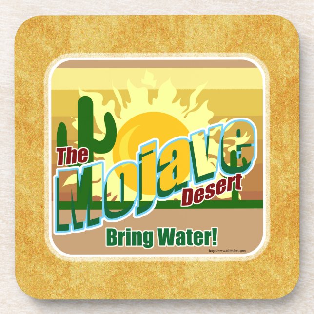 Mojave Death Valley Touristendesign Spaß Art Getränkeuntersetzer (Vorderseite)