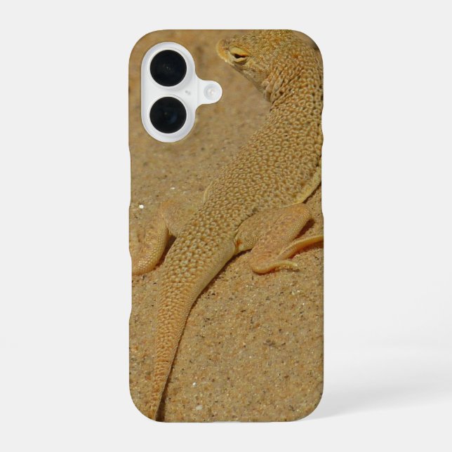 Mojave-Fransenzehen-Echse iPhone 16 Hülle (Rückseite)