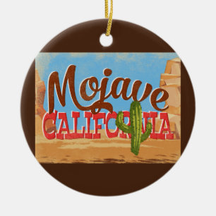 Mojave-Kalifornien-Cartoon-Wüsten-Vintage Reise Keramik Ornament