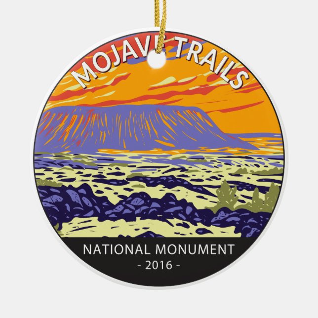 Mojave Trails National Monument Amboy Krater Keramik Ornament (Vorne)
