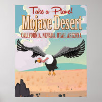 Mojave Wüste Cartoon Urlaub drucken.