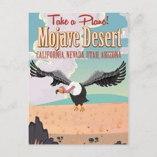 Mojave-Wüsten-Cartoon-Reiseposter Postkarte
