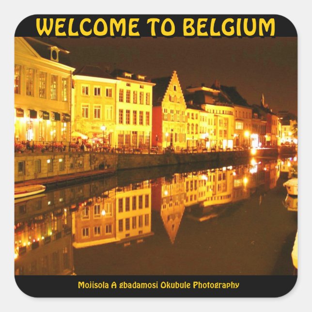 MOJI EIN OKUBULE KUNSTWERK 2011 QUADRATISCHER AUFKLEBER (Vorderseite)