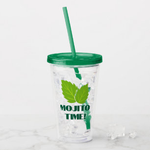 Mojito-Cocktail-Acryltumbler Glas mit Minze