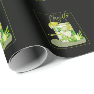 Mojito-Cocktail-Aquarell-Kunst Geschenkpapier