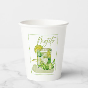 Mojito-Cocktail-Aquarell-Kunst Pappbecher
