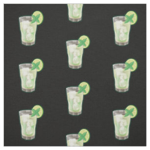 Mojito Cocktail Pattern Stoff