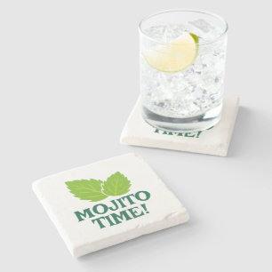 Mojito-Cocktail-Steinuntersetzer mit Trinkspruch Steinuntersetzer